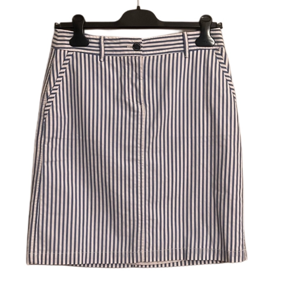 Talbots blue & white striped skirt Size 4P